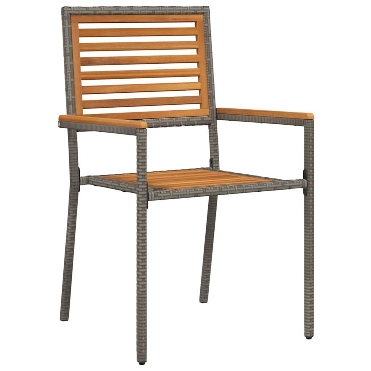 vidaXL Zestaw krzeseł ogrodowych 2 pcs Brązowy i szary