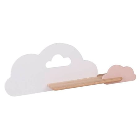 Dekoracyjna LAMPA ścienna CLOUD 21-76717 Candellux dziecięca OPRAWA chmurki LED 5W 4000K kinkiet z półką biały różowy