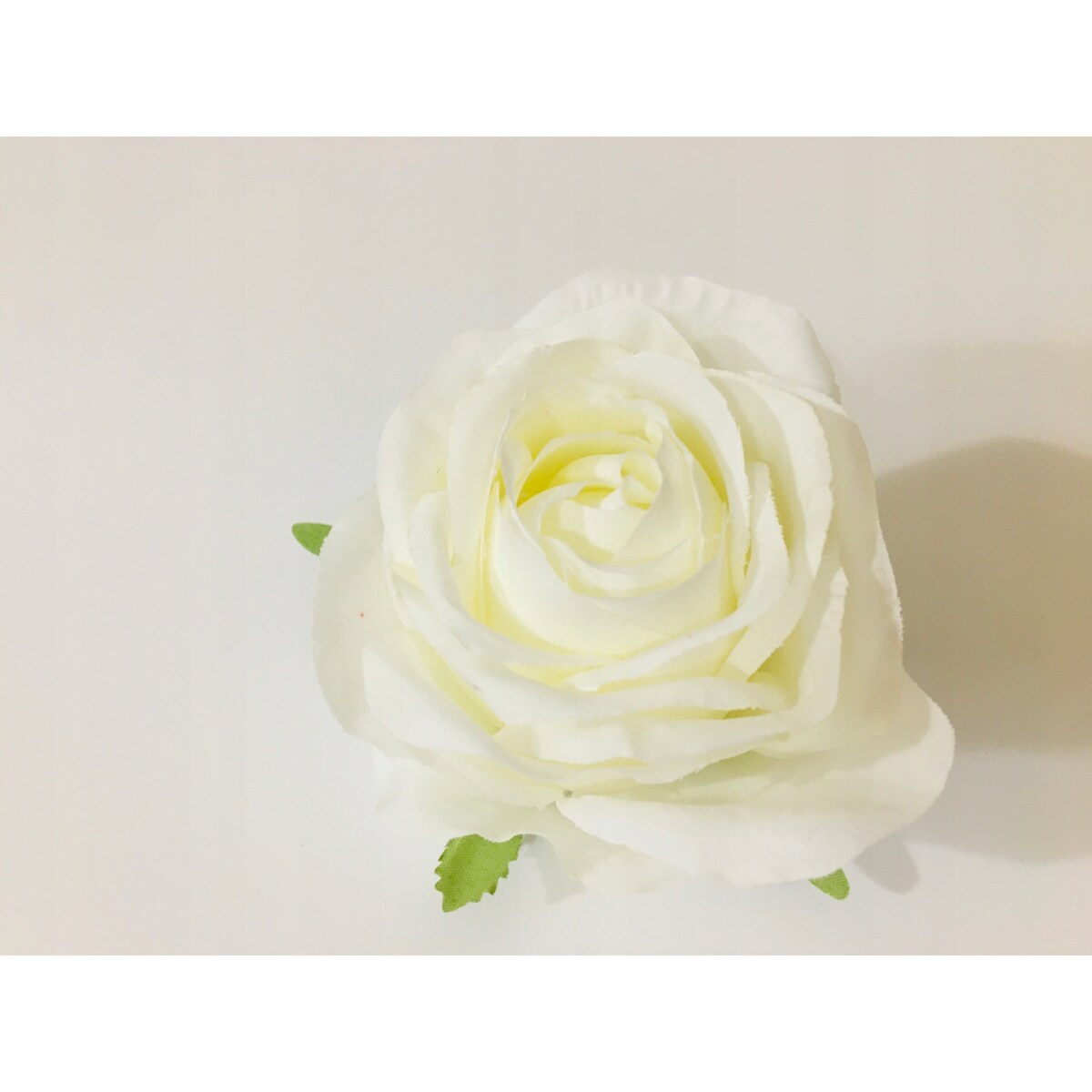 6x Róża sztuczna wyrobowa do wiązanek główka pąk cmentarz kwiaty BIAŁA duża