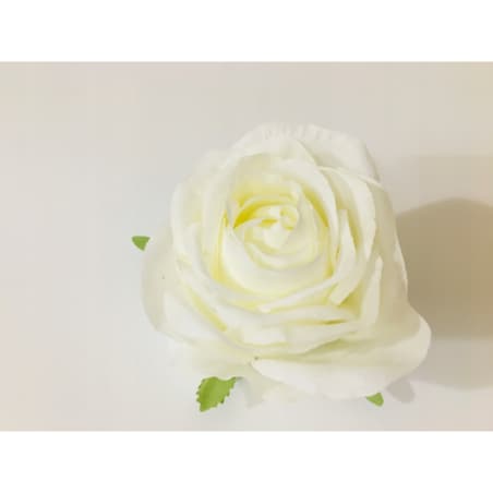 6x Róża sztuczna wyrobowa do wiązanek główka pąk cmentarz kwiaty BIAŁA duża