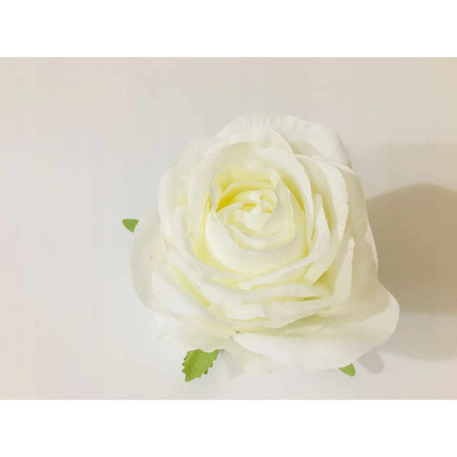 6x Róża sztuczna wyrobowa do wiązanek główka pąk cmentarz kwiaty BIAŁA duża