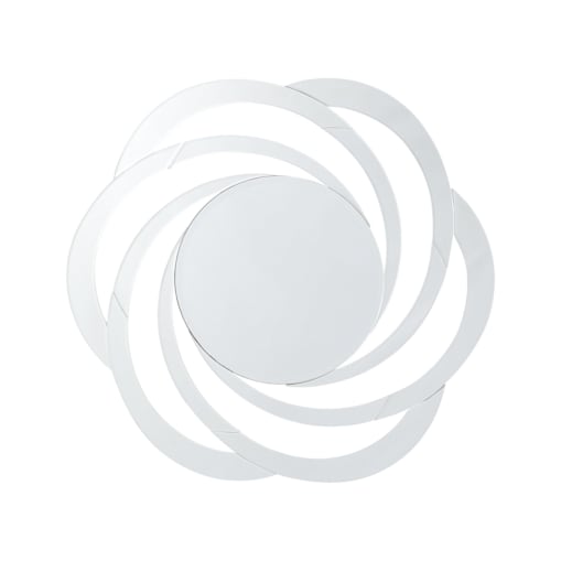 Lustro ścienne ⌀ 70 cm srebrne TREBAN