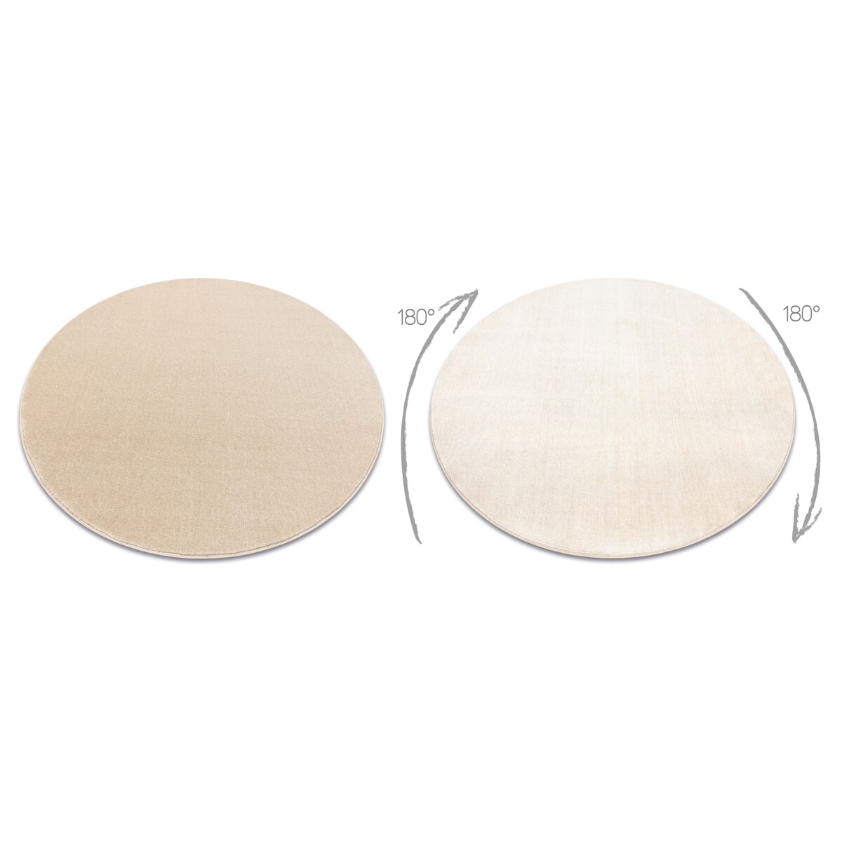 Dywan koło SEDUCTION krem 34 miękka, koło 150 cm