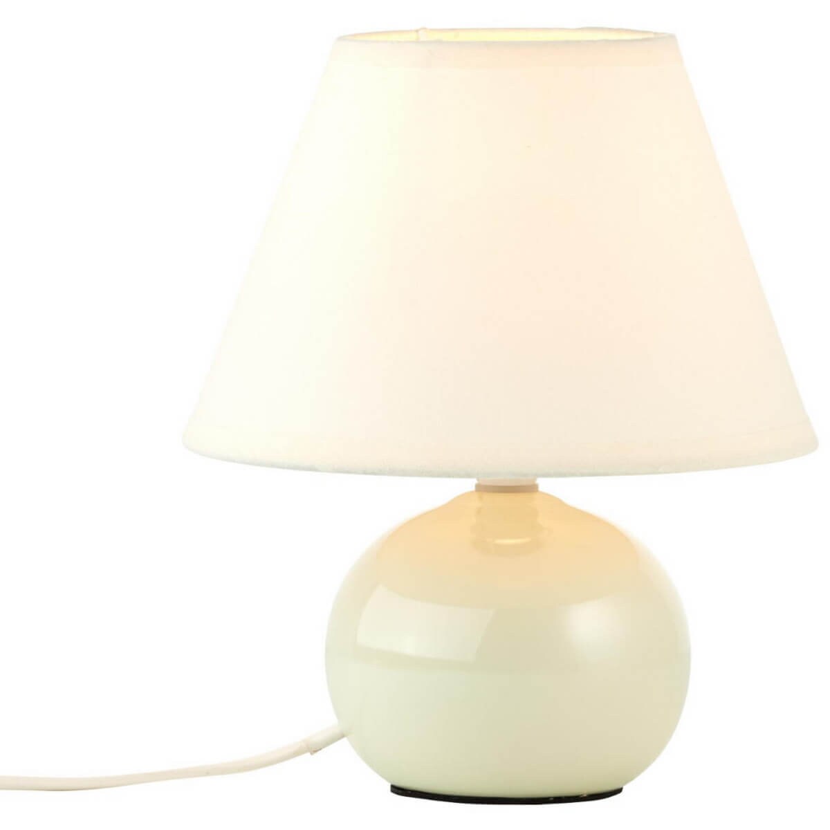 Abażurowa lampka stołowa Primo 61047/28 Brilliant ceramiczna beżowy