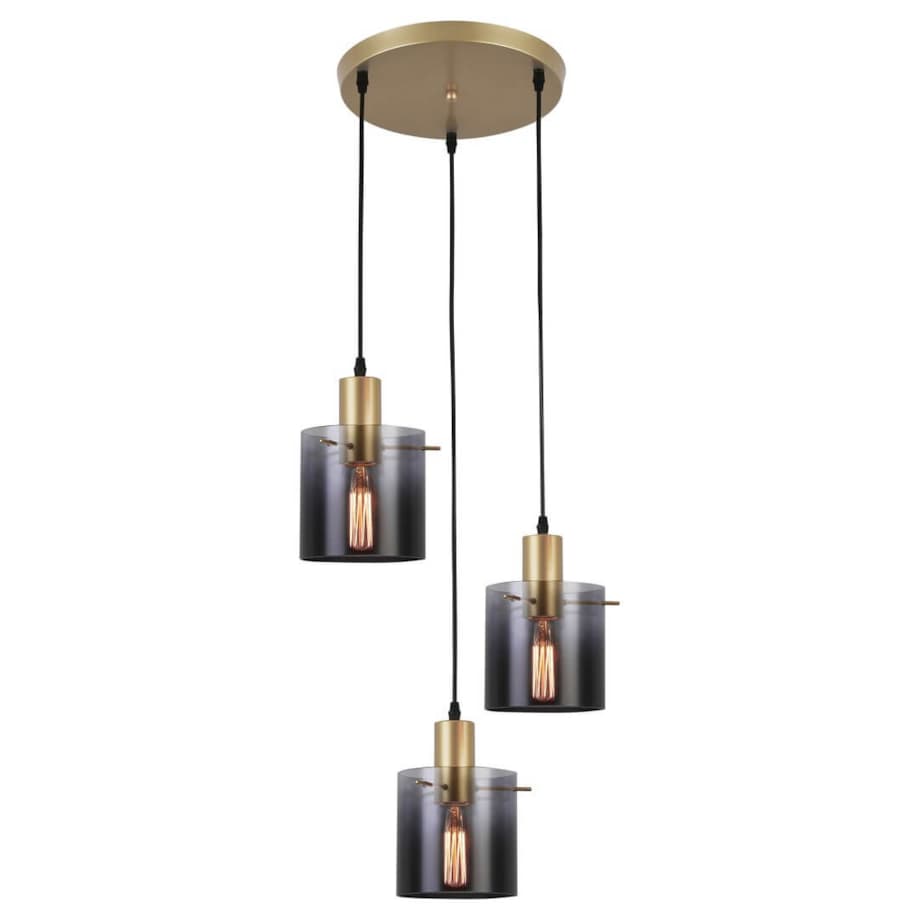 LAMPA wisząca DONATI 5223 Rabalux szklana OPRAWA zwis kaskada przydymiony złoty