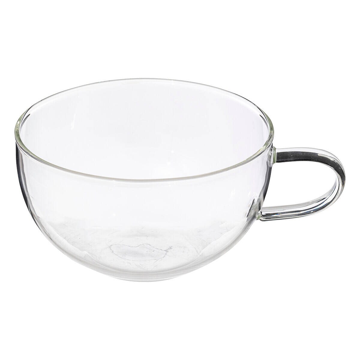 Dzbanek do herbaty z zaparzaczem i z filiżanką, szklany