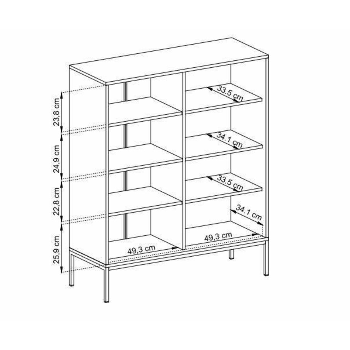 Komoda Evora wysoka granatowa