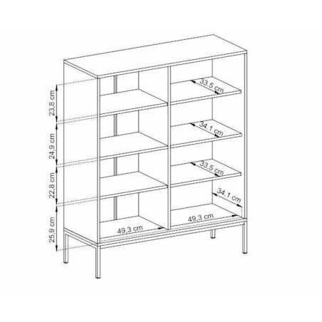 Komoda Evora wysoka granatowa
