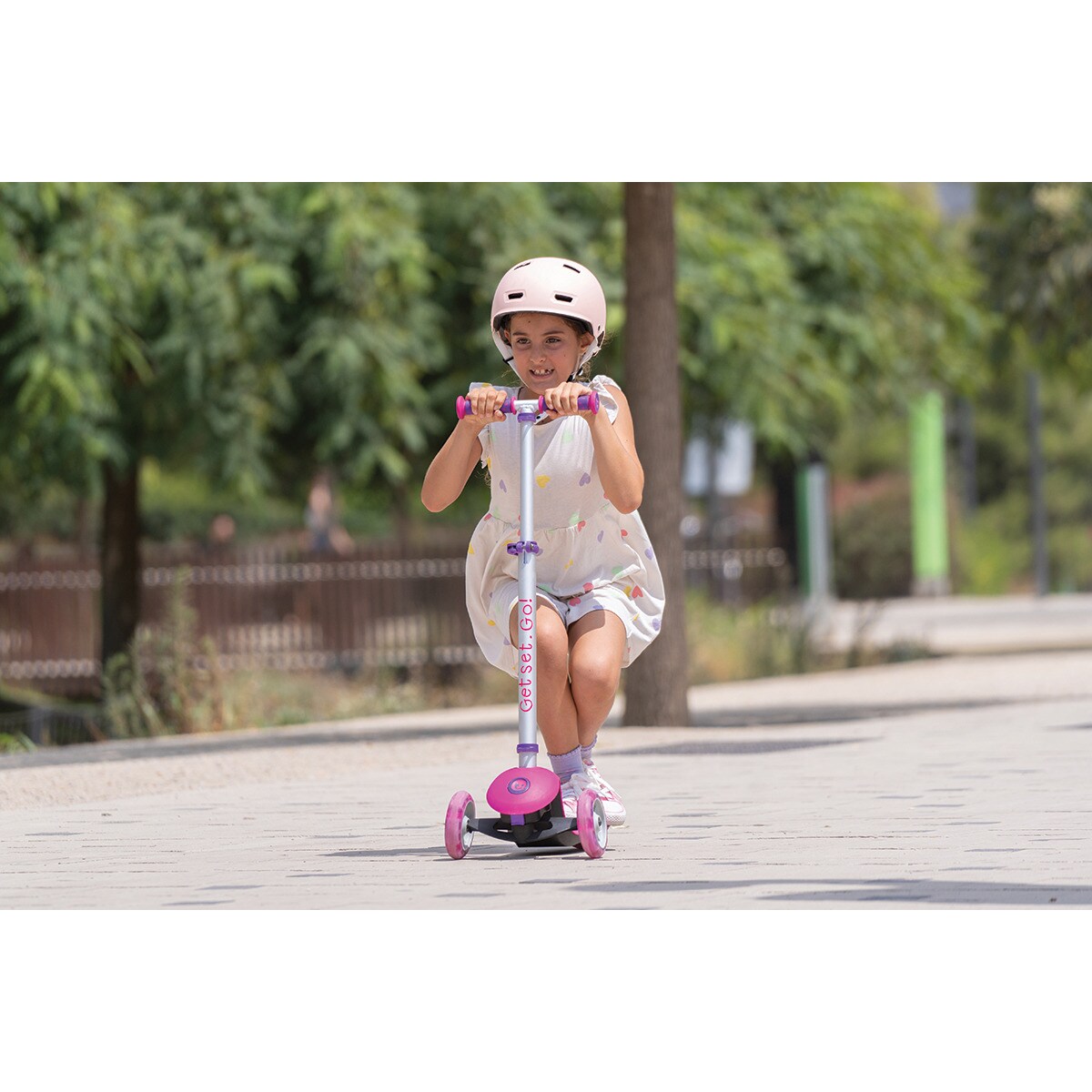 Składana hulajnoga Trunki - różowa, duża