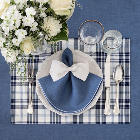 Bieżnik Blue Plaid - 40 cm x 140 cm