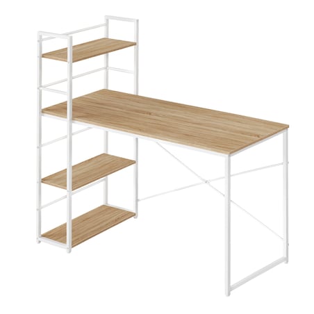 Biurko Komputerowe Max 4.0 Dąb Sonoma, Biały