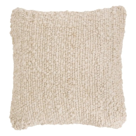 Poduszka dekoracyjna z efektem wełny Volna, 45x45 cm kremowa