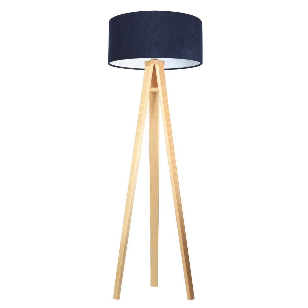 Lampa stojąca HOME 50 granatowa/biała/sosna