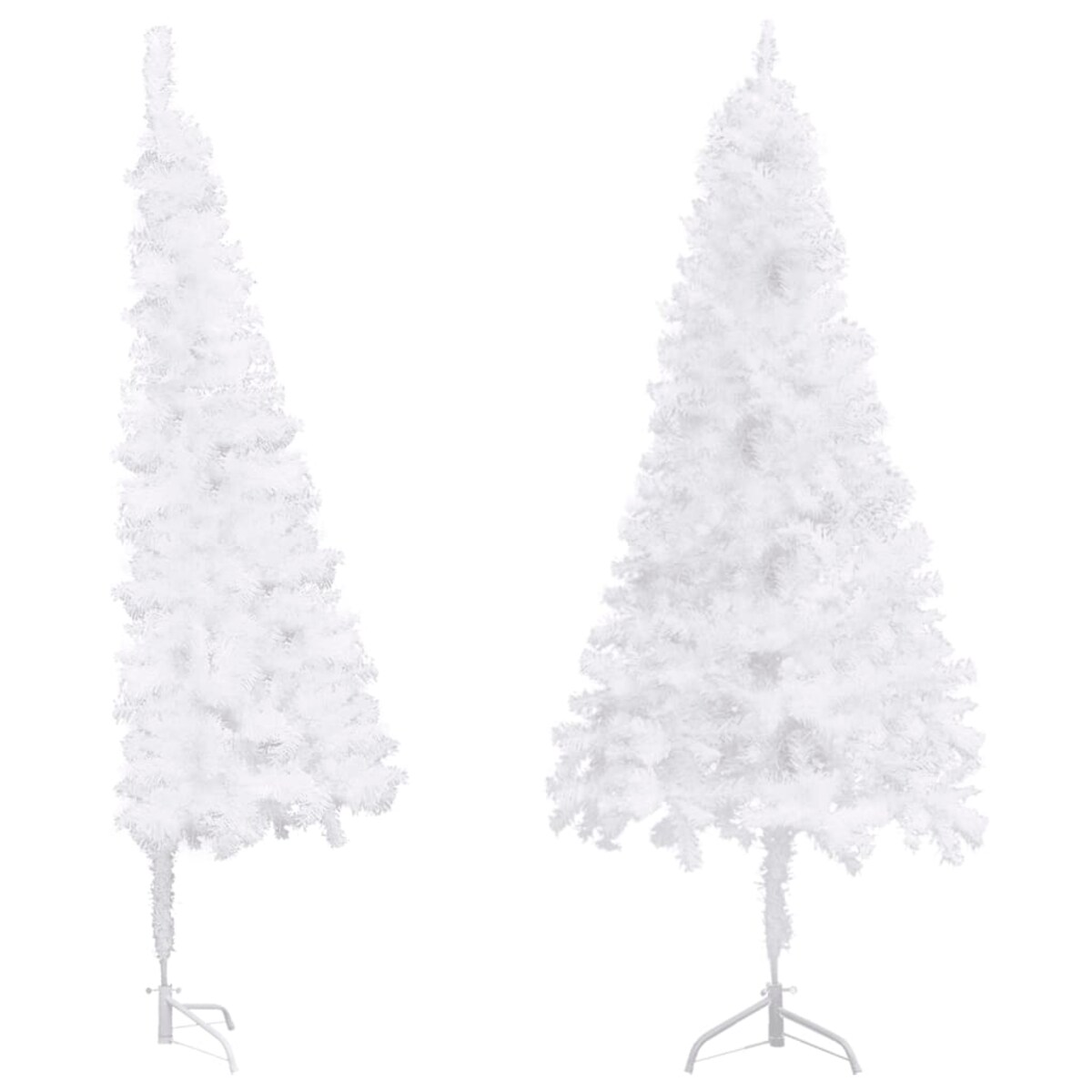 vidaXL Sztuczna choinka narożna, biała, 180 cm, PVC