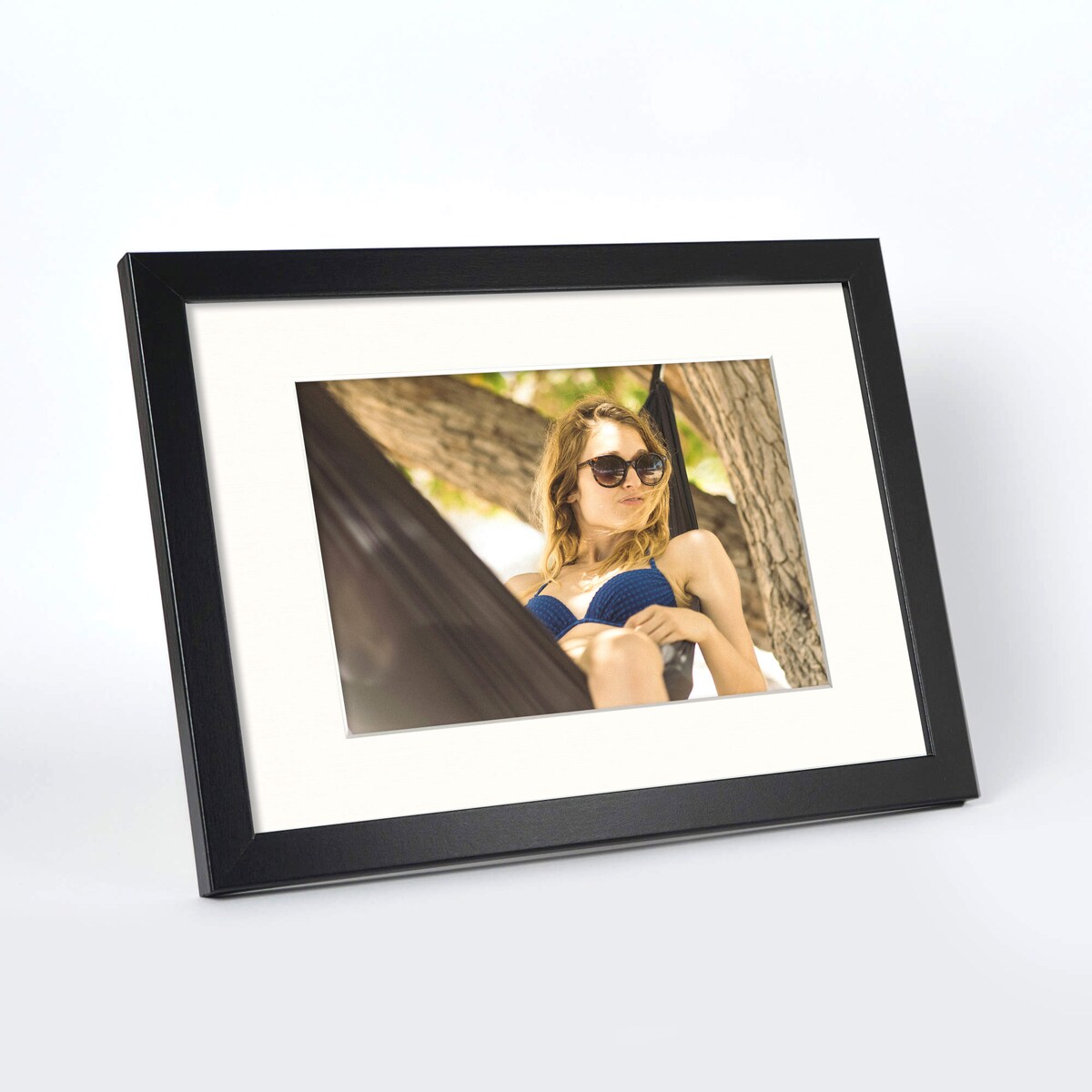 Ramka na zdjęcia 21x29.7 cm z passe partout czarna ramka z okienkiem passe partout na zdjęcie 15x21 cm FRAMAI®