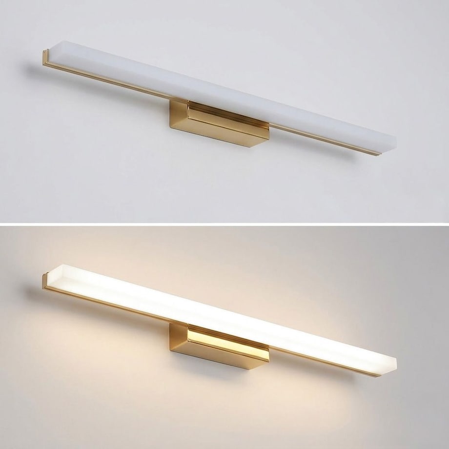 Kinkiet App1850-1W 80Cm Led Złoty, Metal, Tworzywo Sztuczne