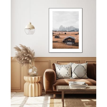 Poster Story, Plakat, Obraz - Drewniana Chata w Dolomitach No1, wymiary 42 x 60 cm