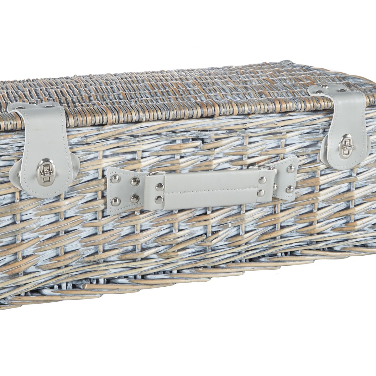 Kosz piknikowy FIGUE Plecionka Szary