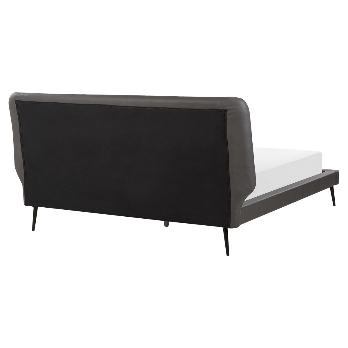 Łóżko ekoskóra 160 x 200 cm szare ESSONNE