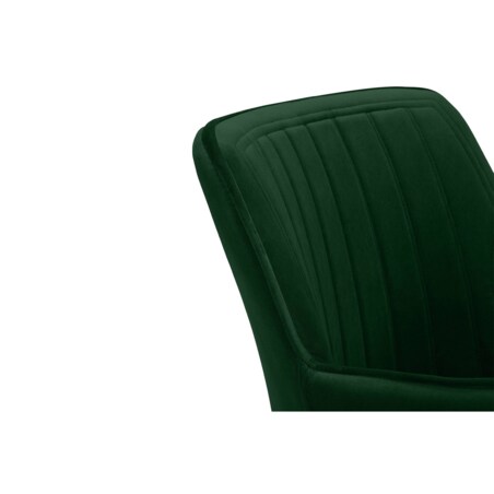 KONSIMO PYRUS welurowe krzesło  ciemnozielone