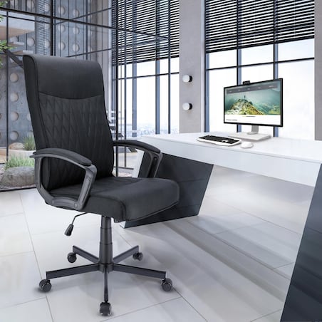 Fotel biurowy COMFORT pikowany czarny