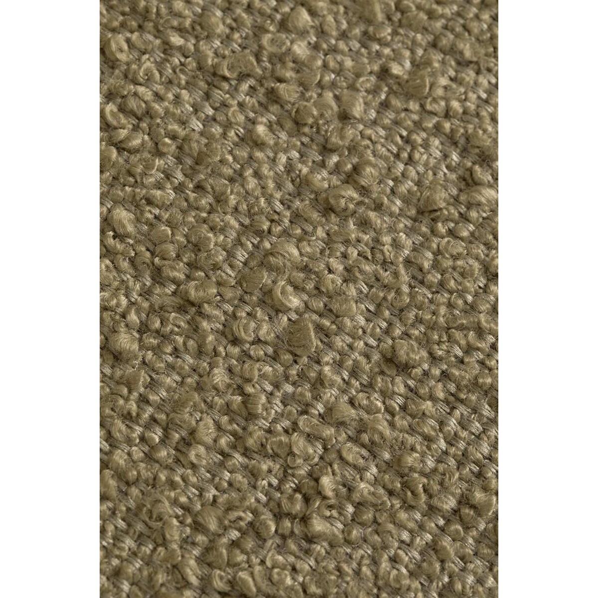 Krzesło do jadalni dębowe, brązowe, bouclé zielone Bianca