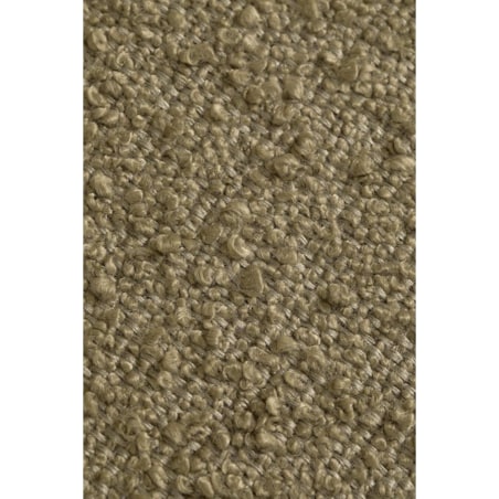 Krzesło do jadalni dębowe, brązowe, bouclé zielone Bianca