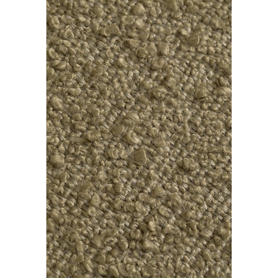 Krzesło do jadalni dębowe, brązowe, bouclé zielone Bianca