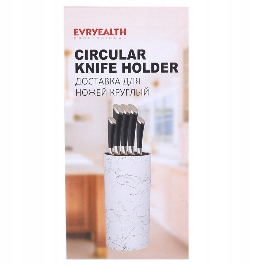 Uniwersalny blok stojak do noży KRISBERG biały