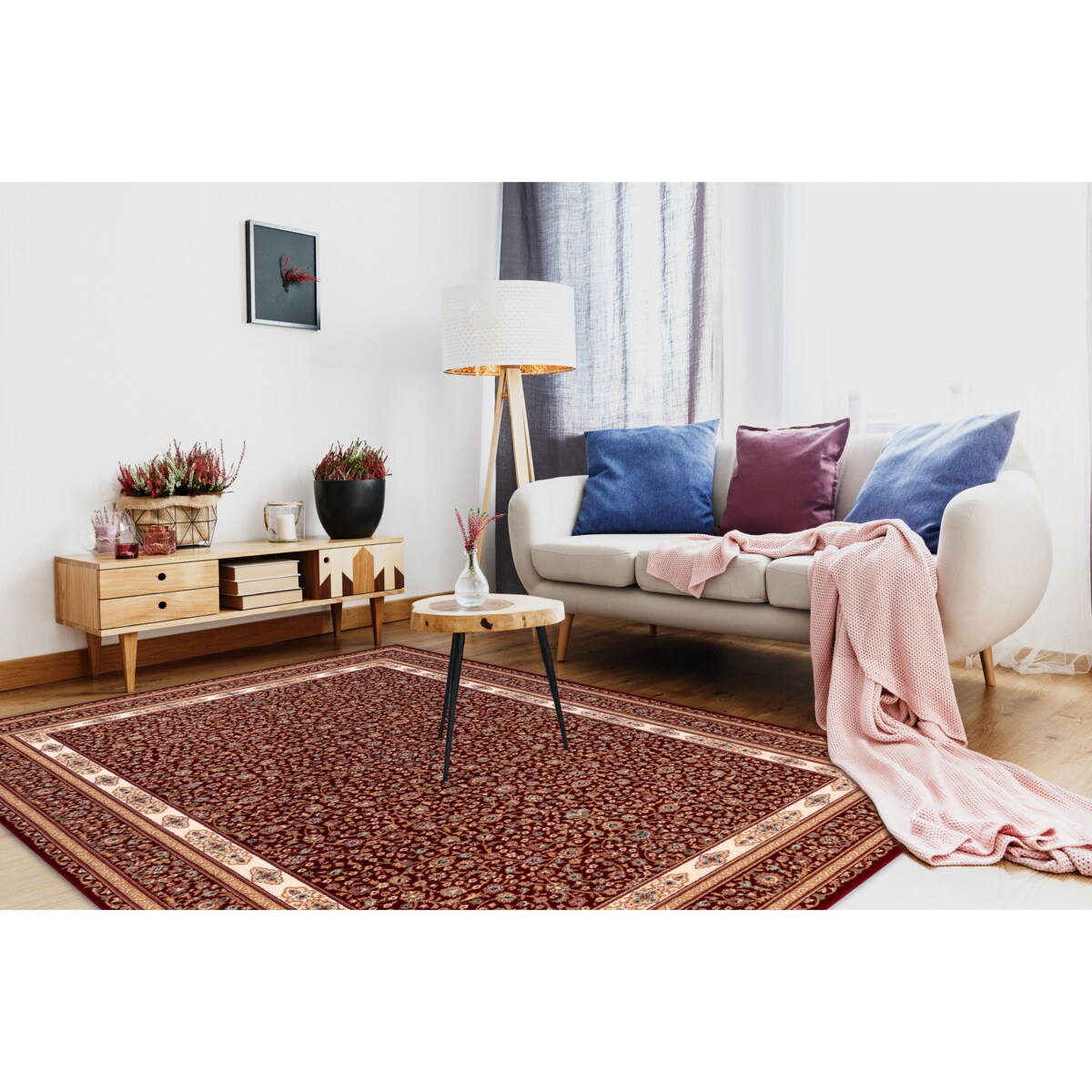 Dywan NAIN Ornament, ramka 7965/51066 bordo / 160x230 cm