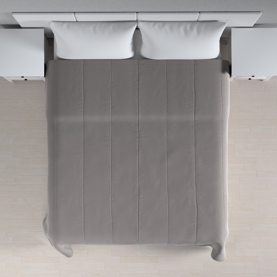 Narzuta pikowana w pasy Velvet 200x210 gołębi szary