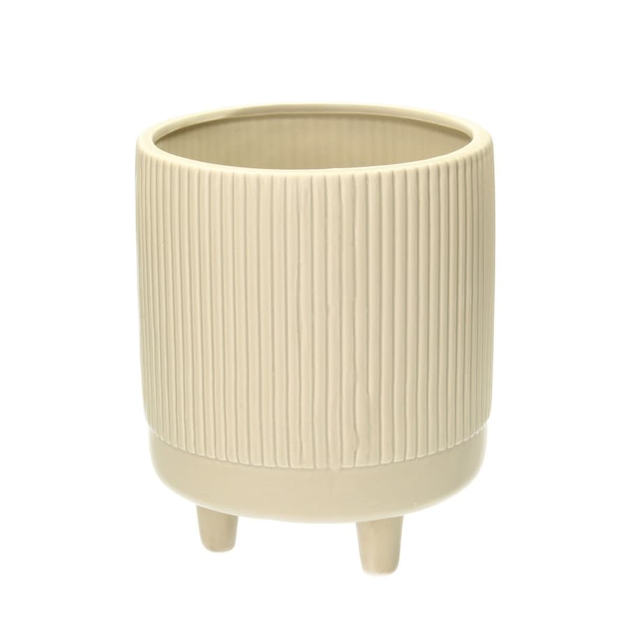 Osłonka na doniczkę Tres 22cm beige, 18 x 18 x 22 cm