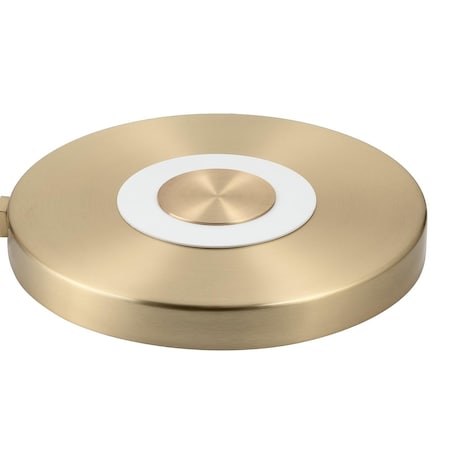 LAMPA podłogowa KKST-MF8872 WHITE okrągła OPRAWA stojąca metalowa złota biała