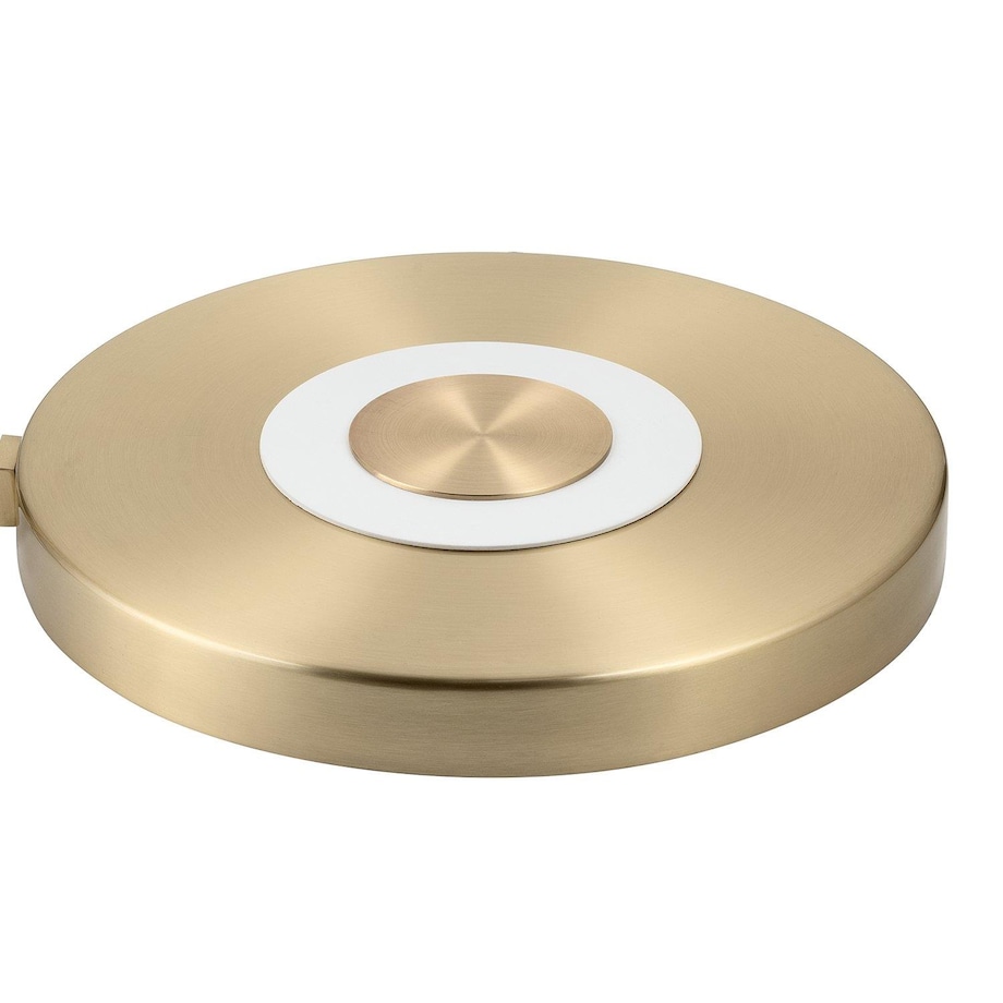 LAMPA podłogowa KKST-MF8872 WHITE okrągła OPRAWA stojąca metalowa złota biała