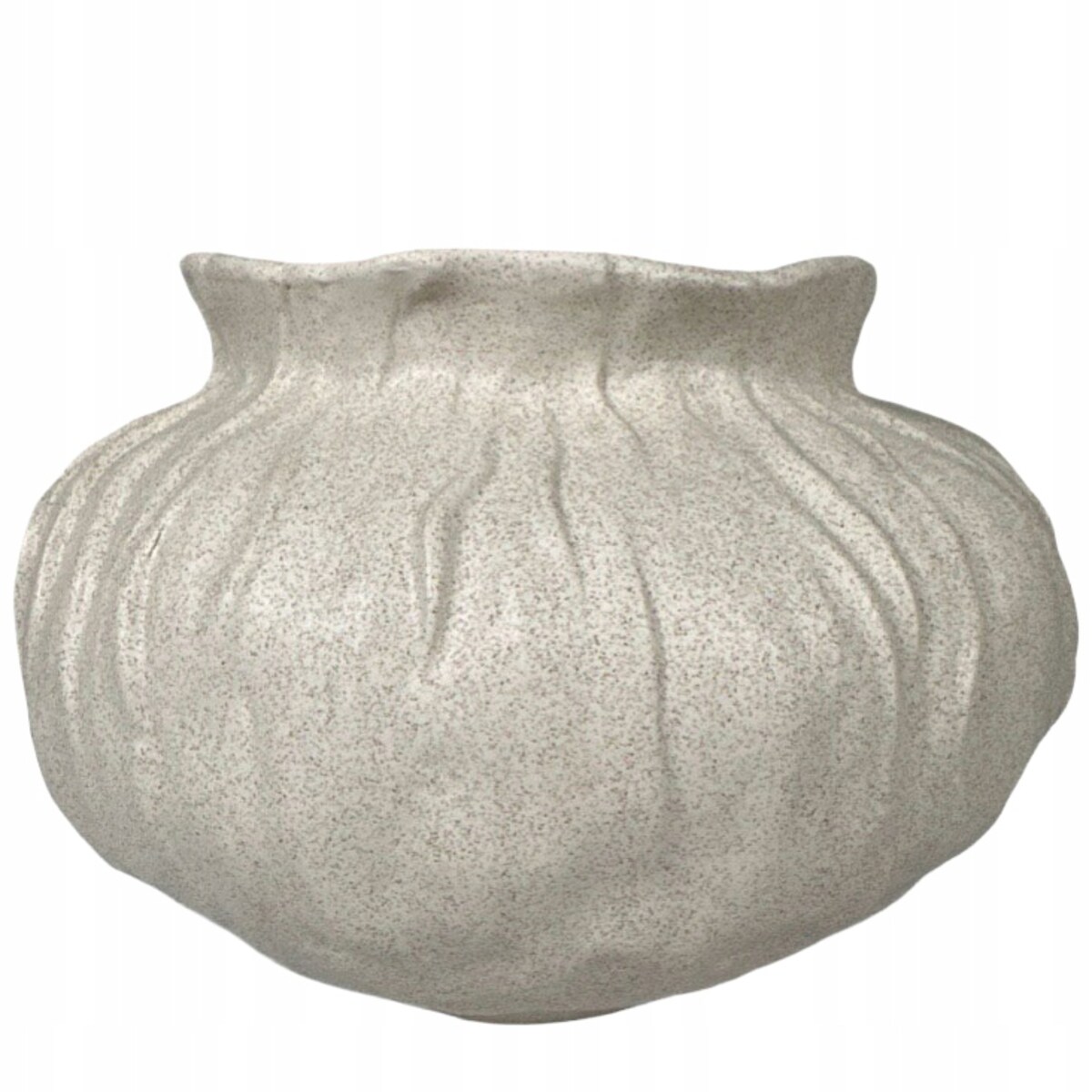 WAZON NA BUKIET KWIATY KAMIONKOWY CERAMICZNY SZARY 23cm DO SALONU SYPIALNI