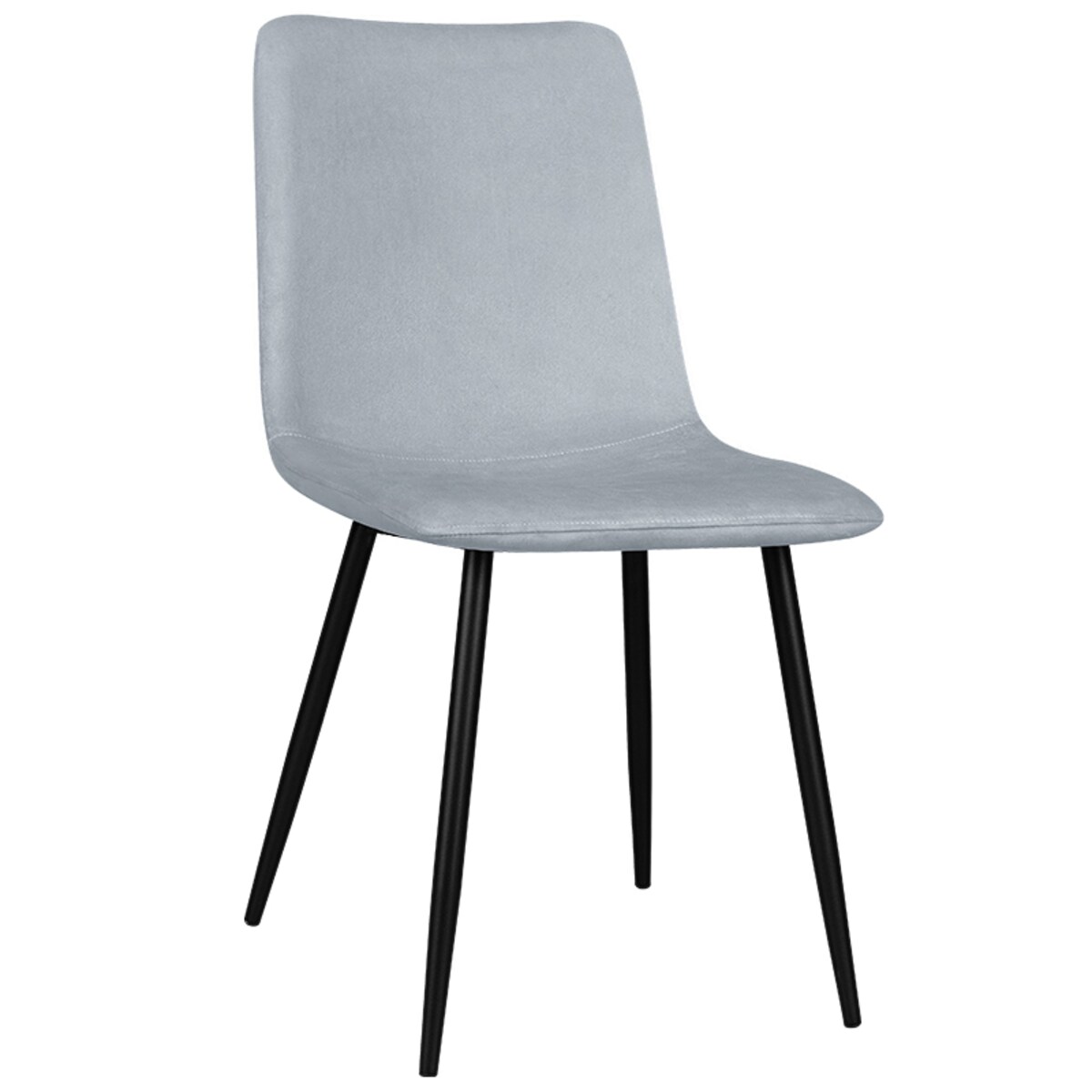Krzesło tapicerowane welurowe klasyczne szare gładkie do salonu jadalni