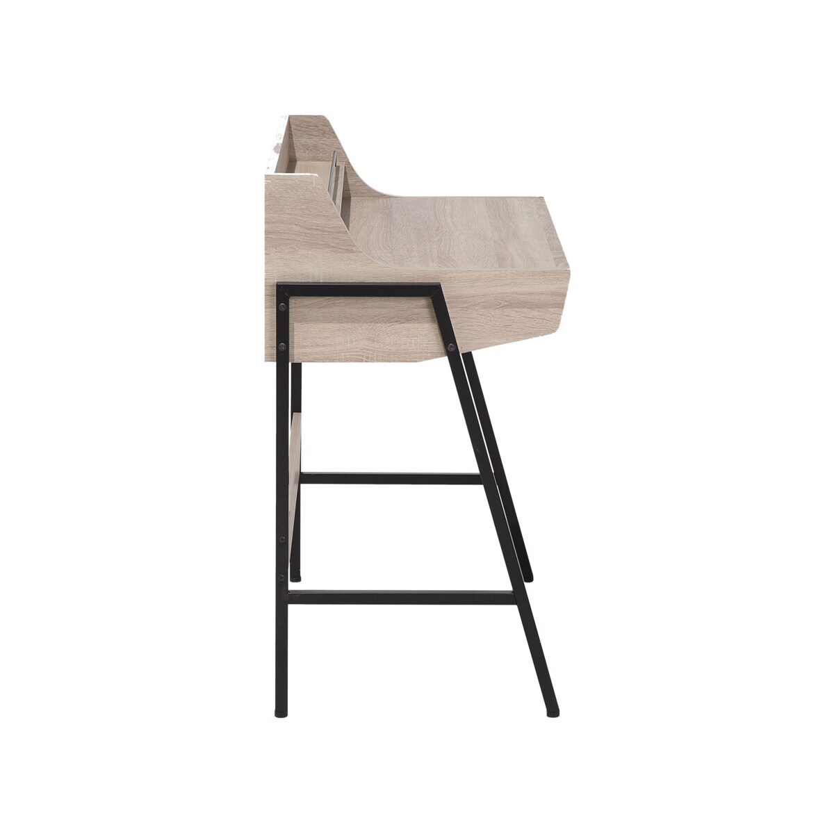 Biurko z szufladami i półką 73 x 48 cm jasne drewno BROXTON