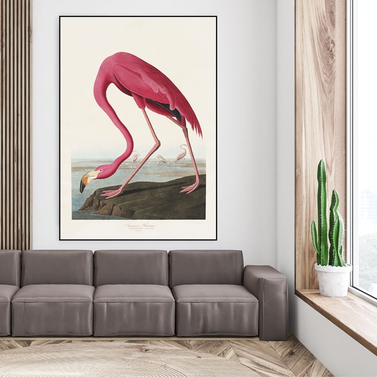 plakat american flamingo 30x40 cm