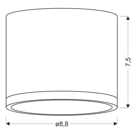 Sufitowa LAMPA skandynawska 2275925 Candellux metalowa OPRAWA plafon LED 9W 4000K okrągły szary