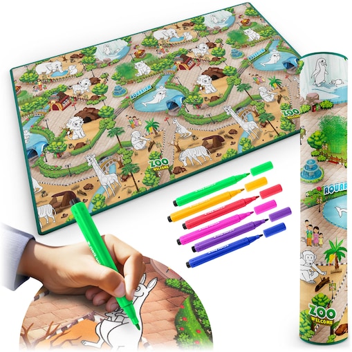 Mata edukacyjna piankowa dywan do malowania 200x120 cm zmywalna Ricokids