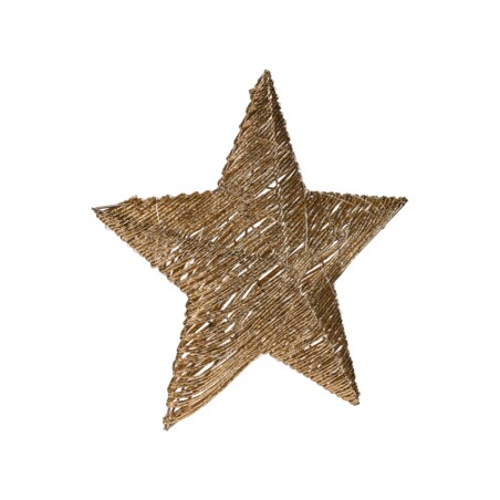 Zestaw 2 dekoracji świątecznych LED HAMPEN Gwiazda 24/30 cm Złoty