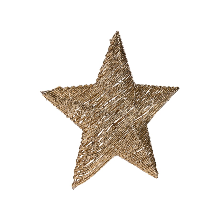 Zestaw 2 dekoracji świątecznych LED HAMPEN Gwiazda 24/30 cm Złoty
