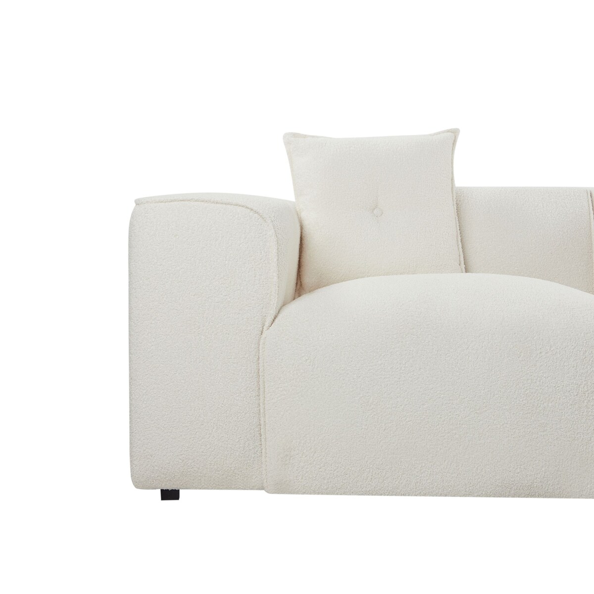 Narożnik DOLVA Złamana biel Boucle Lewostronny