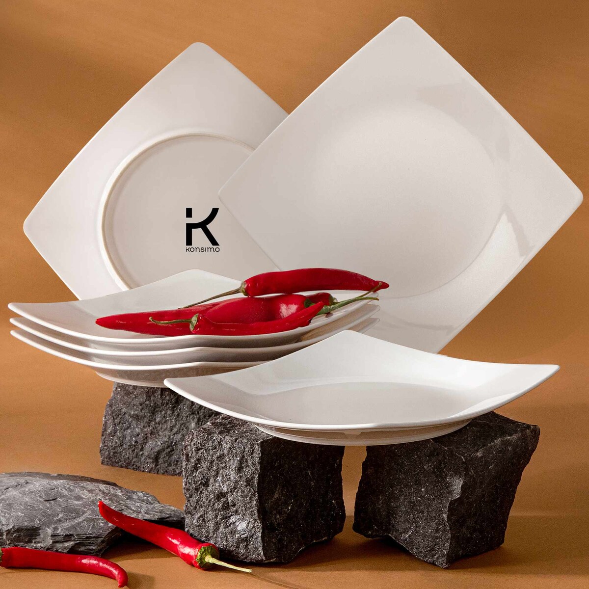 Konsimo EPIRI Talerz deserowy 6szt.