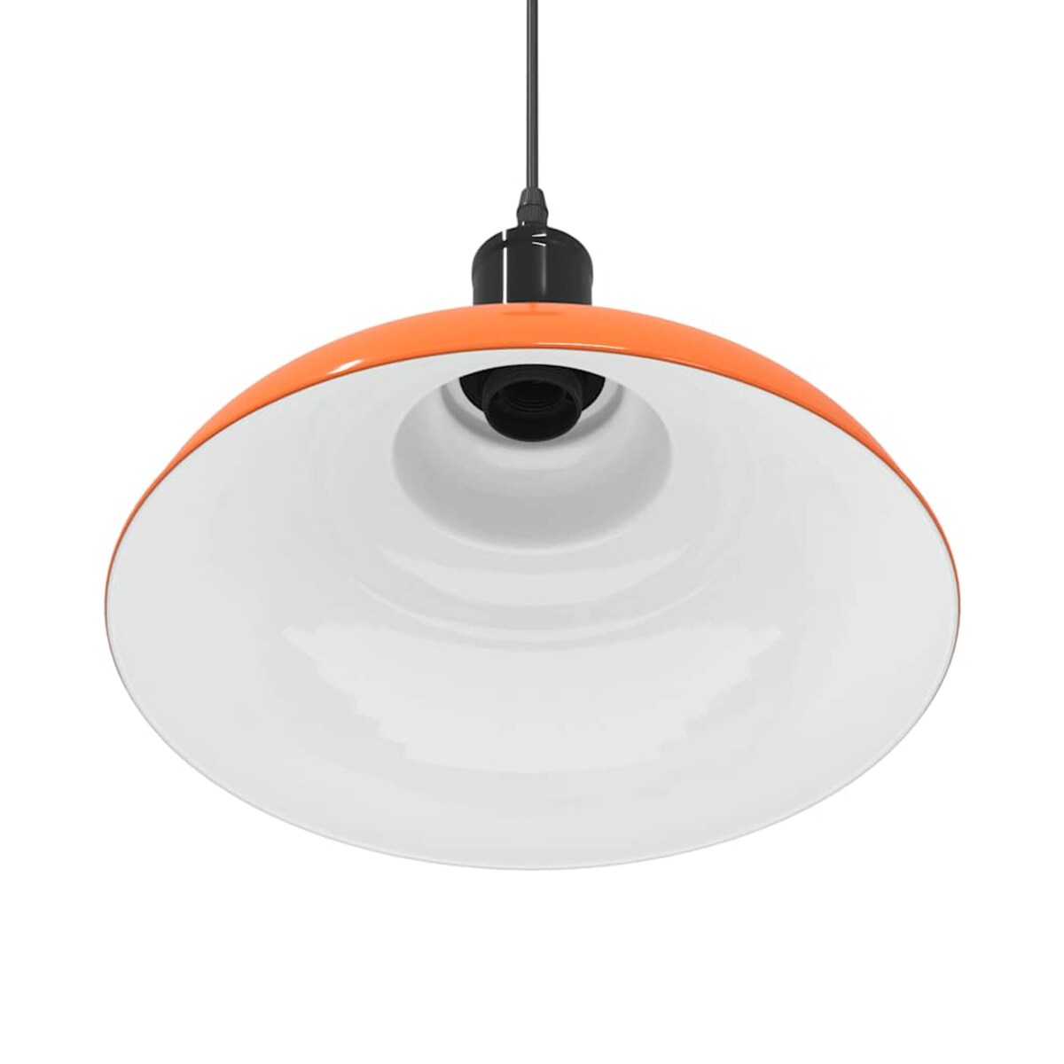 vidaXL Lampa wisząca z regulacją wysokości E27 Pomarańczowy połysk