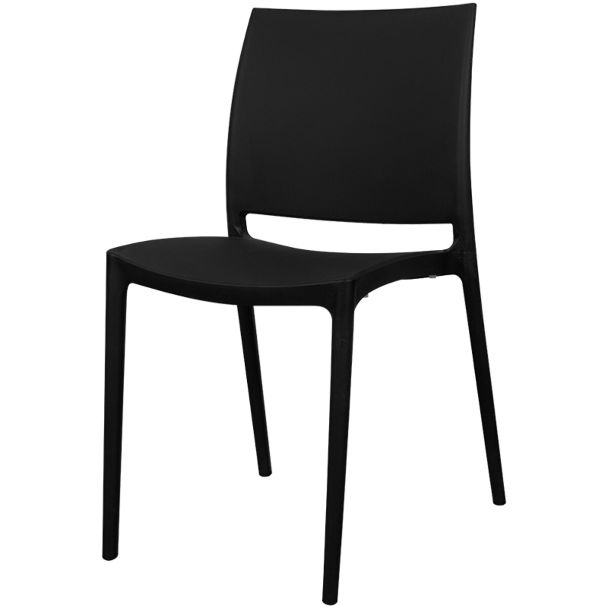 Krzesło plastikowe do salonu jadalni czarne nowoczesne