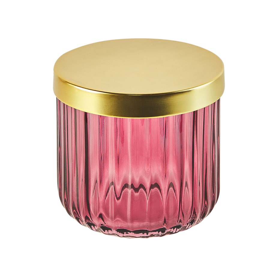 4-częściowy zestaw akcesoriów łazienkowych szklany różowy CARDENA