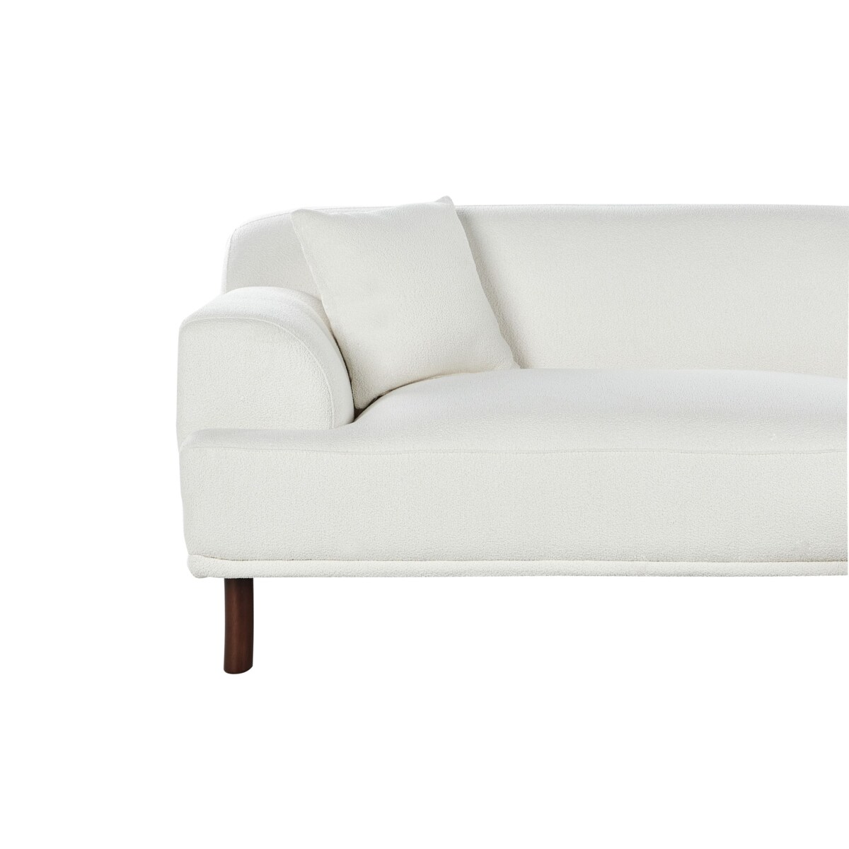 Sofa narożna lewostronna HOLT Boucle Biały Lewostronny