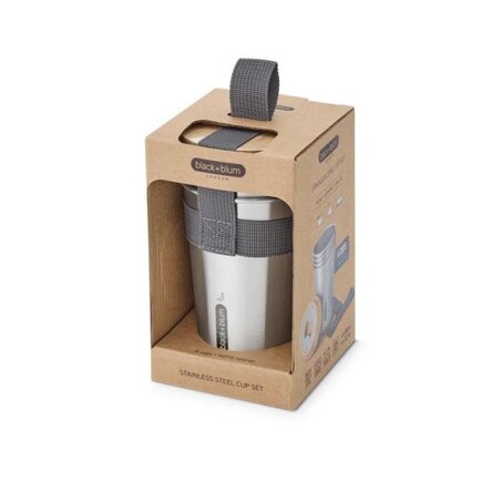 Zestaw 4 stalowych kubków Black+Blum