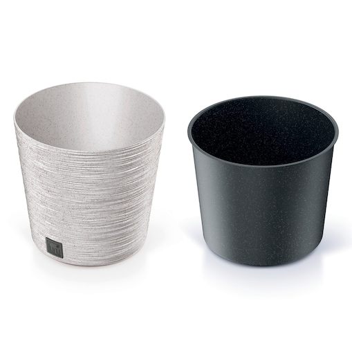 Doniczka Donica Ogrodowa 25 Cm Okrągła Na Taras Do Ogrodu Domu Eco Wood Biały